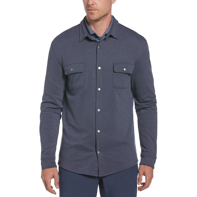 Veste-chemise extensible à manches longues pour hommes