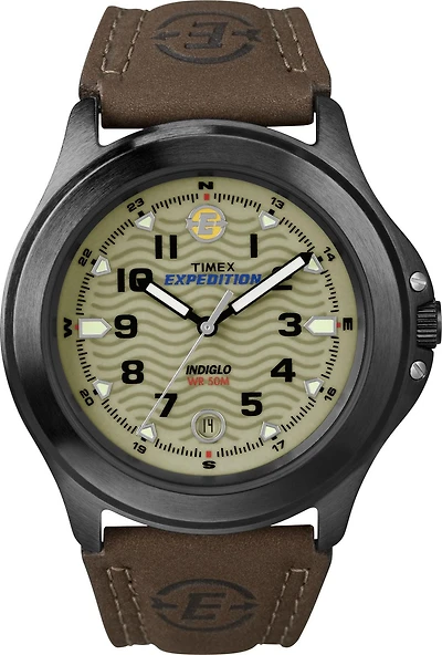 Timex® Expedition® Metal Field Leather Strap Watch