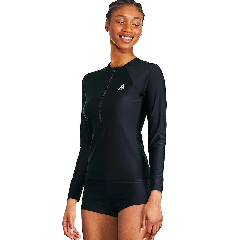 Reebok Long Sleeve Zip Up Rashguard
