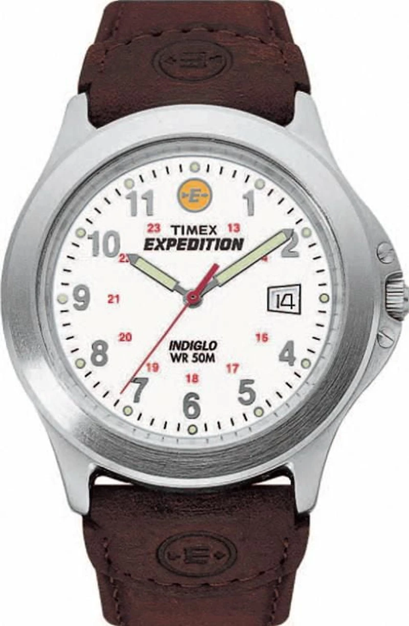 Timex® Expedition® Metal Field Leather Strap Watch