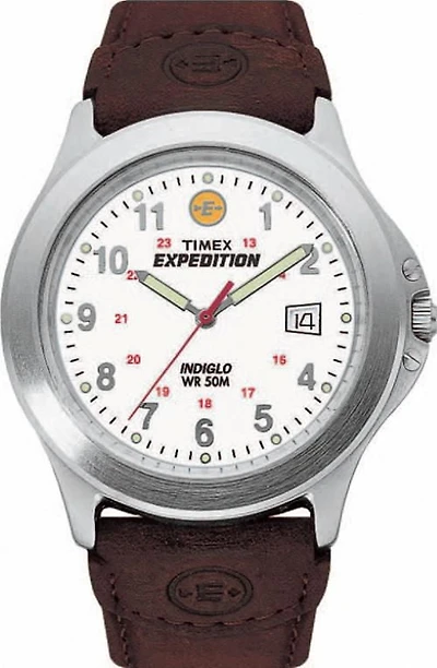 Timex® Expedition® Metal Field Leather Strap Watch