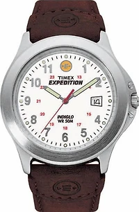 Timex® Expedition® Metal Field Leather Strap Watch