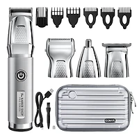Tondeuse multitête au lithium-ion Barber Shop – série Pro en métal