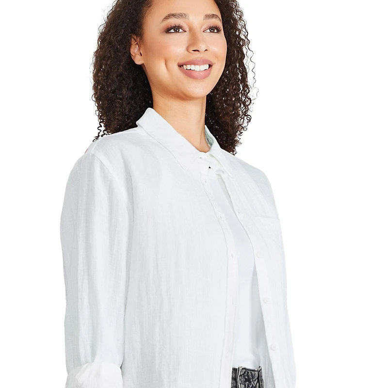 Chemise surdimensionnée écourtée George pour femmes