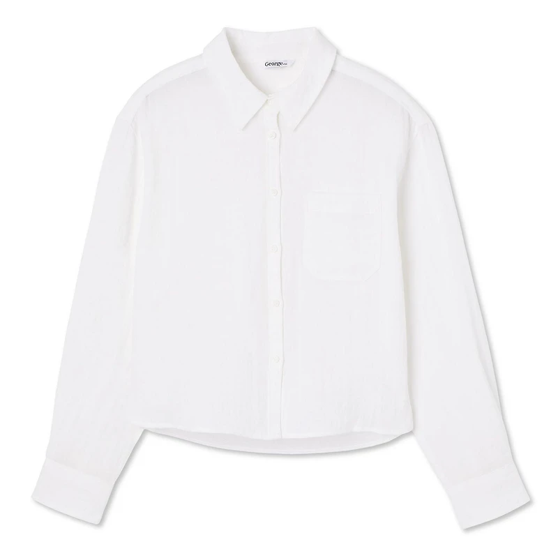 Chemise surdimensionnée écourtée George pour femmes