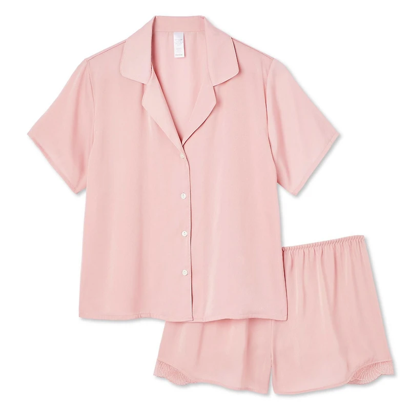 George Women's Satin Pajama 2-Piece Set
