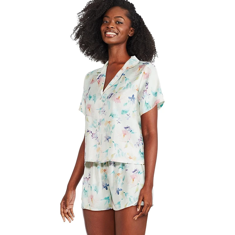 George Women's Satin Pajama 2-Piece Set