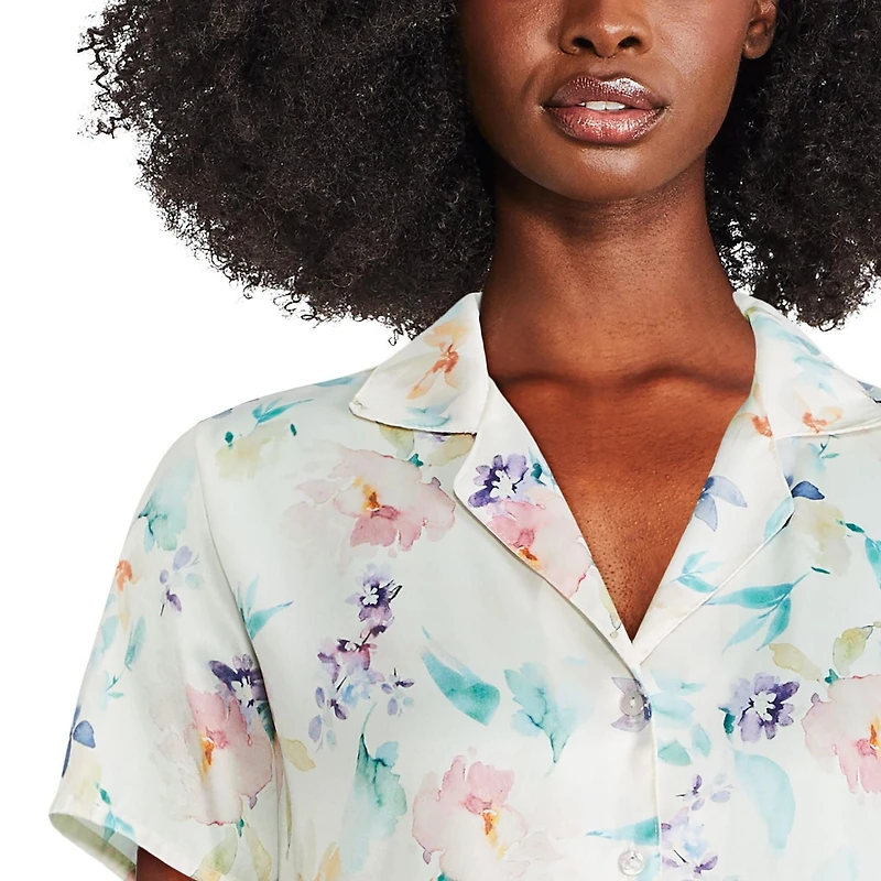 George Women's Satin Pajama 2-Piece Set