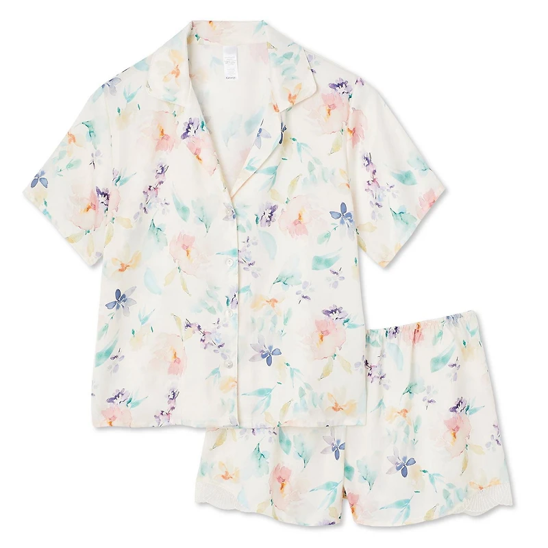 George Women's Satin Pajama 2-Piece Set