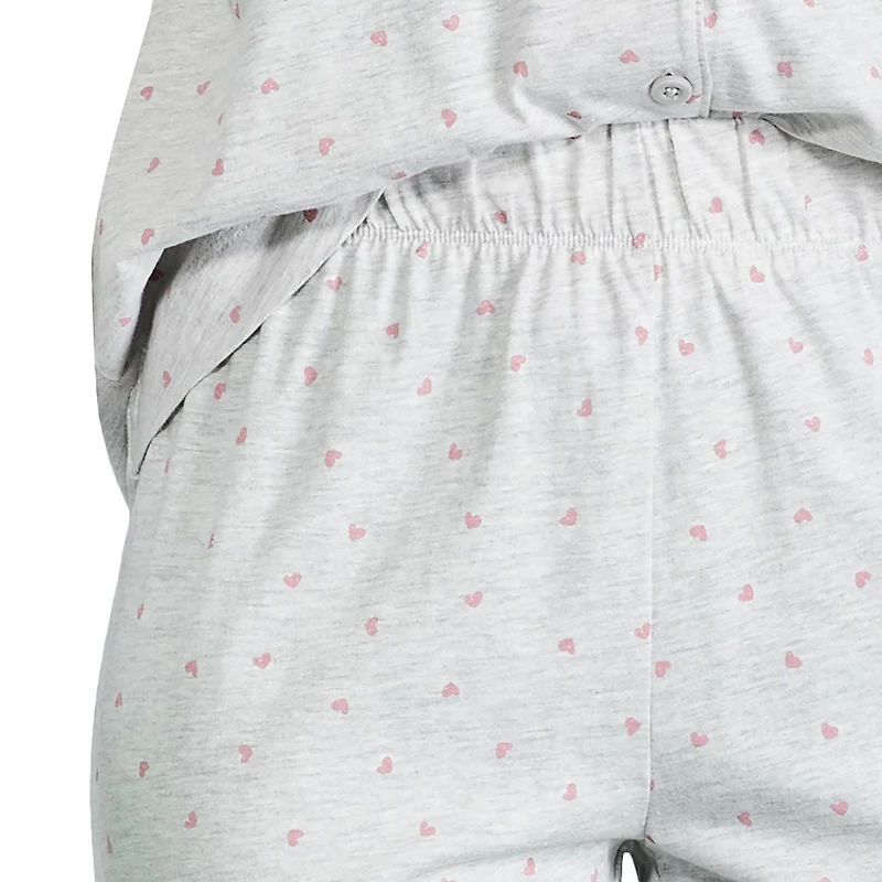 George Women's Notch Collar Pajama 2-Piece Set