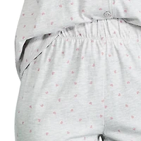 George Women's Notch Collar Pajama 2-Piece Set
