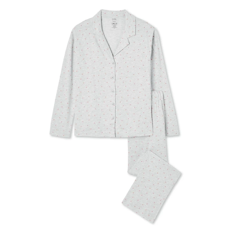 George Women's Notch Collar Pajama 2-Piece Set