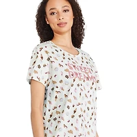 Chemise de nuit à encolure ras du cou George pour femmes