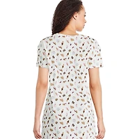 Chemise de nuit à encolure ras du cou George pour femmes