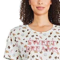 Chemise de nuit à encolure ras du cou George pour femmes