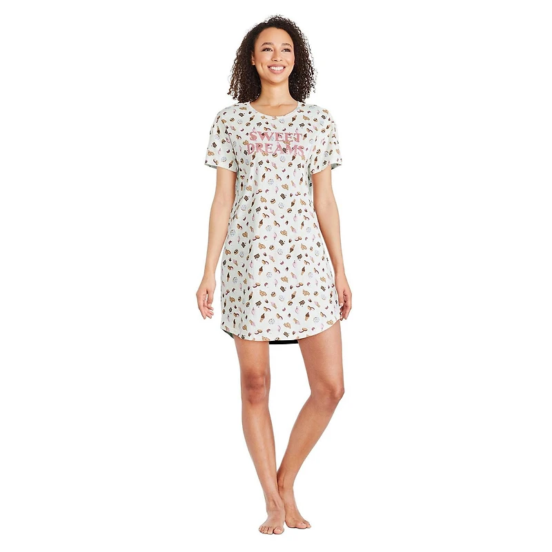 Chemise de nuit à encolure ras du cou George pour femmes