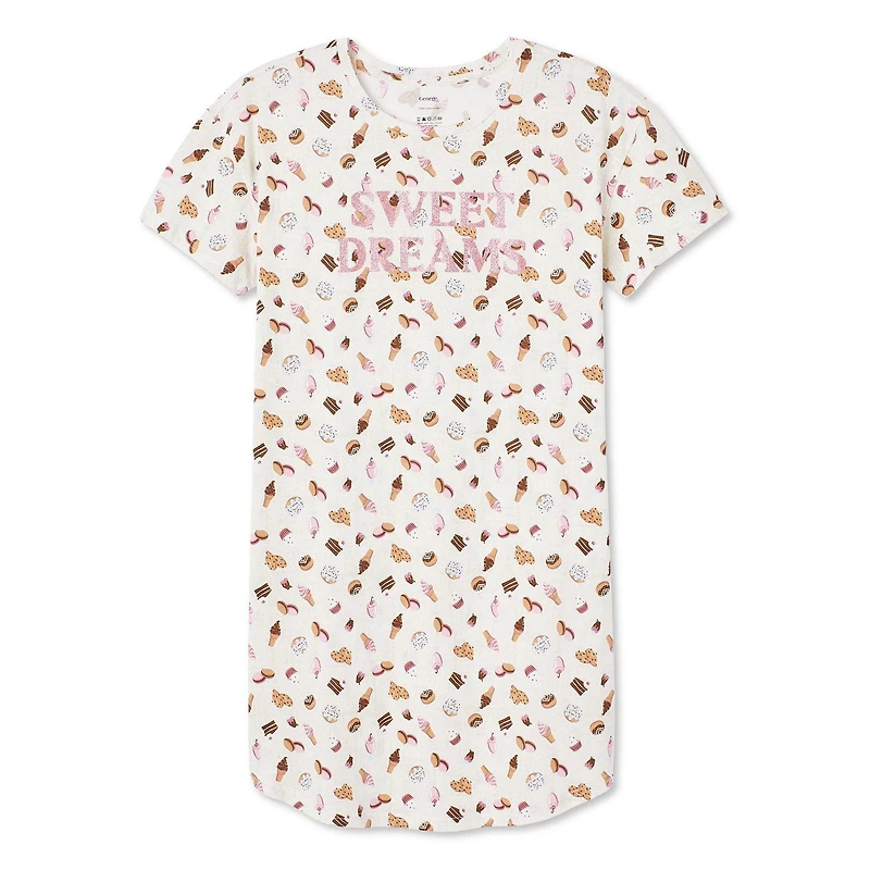 Chemise de nuit à encolure ras du cou George pour femmes