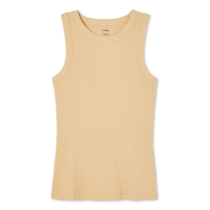 George Women's High Neckline Rib Tank