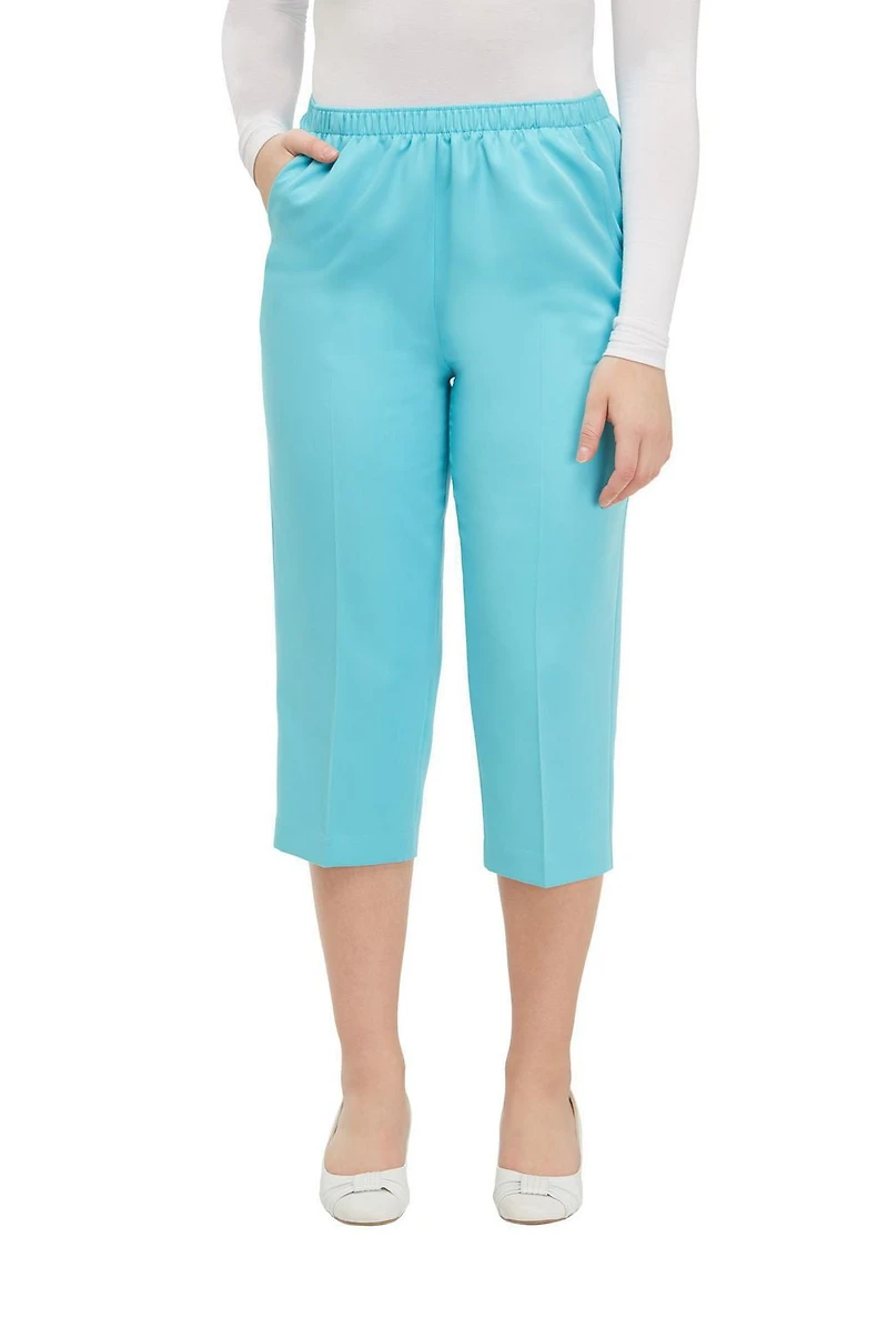 Alia Women's Microfiber Twill Pull On Capri