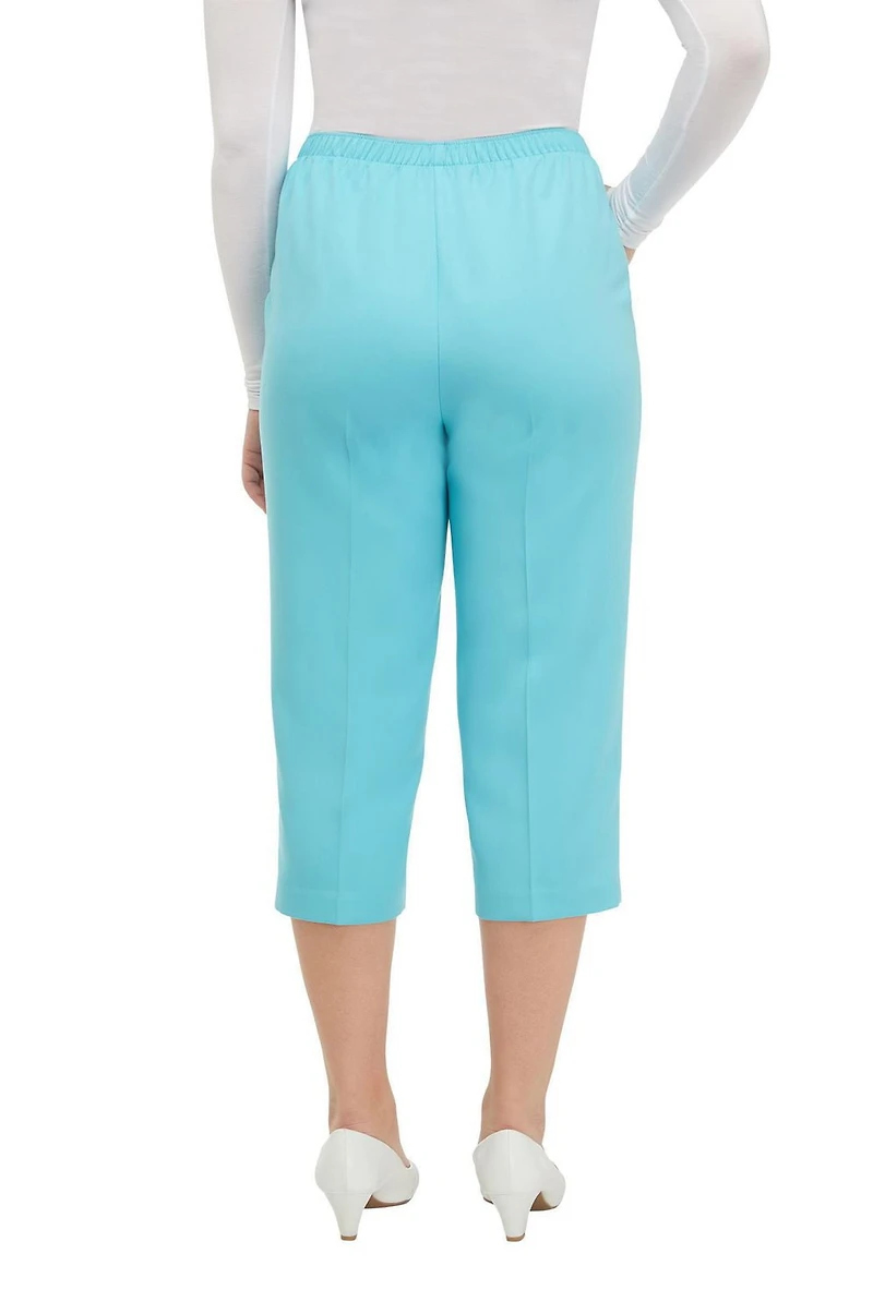 Alia Women's Microfiber Twill Pull On Capri