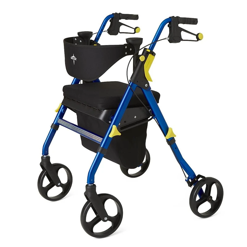 Medline Empower Rolling Walker Rollator-BLUE