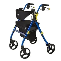 Medline Empower Rolling Walker Rollator-BLUE