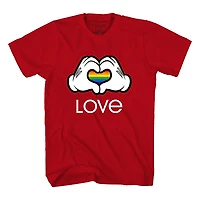 T-shirt à manches courtes Disney Rainbow Love pour homme
