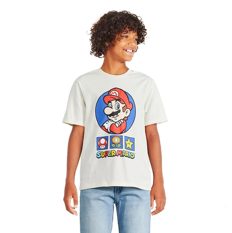 T-shirt à manches courtes Super Mario pour garçons