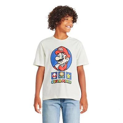 T-shirt à manches courtes Super Mario pour garçons