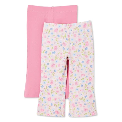 Lot de 2 leggings avec jambe évasée George pour bébés filles