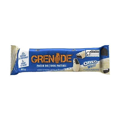Grenade Barre Proteinée Oreo Blanc, 60g barre