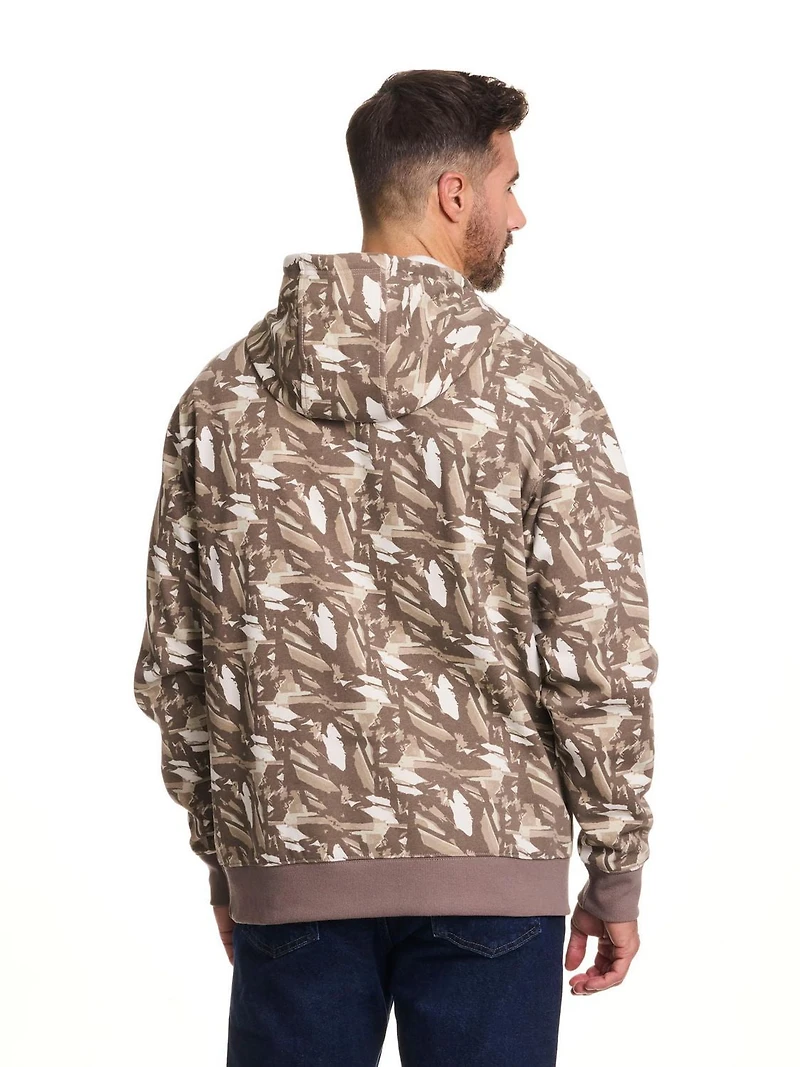 John Deere Men’s Core Logo Pull Over Fleece Hoodie Graphic Camo Print,