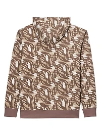 John Deere Men’s Core Logo Pull Over Fleece Hoodie Graphic Camo Print,