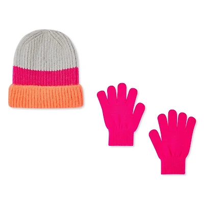 Ensemble 2 pièces tuque et gants George pour filles