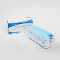 50-Piece 3-Ply Disposable Blue Face Masks