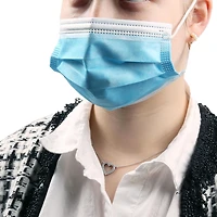 50-Piece 3-Ply Disposable Blue Face Masks