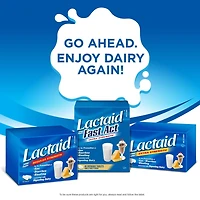 Lactaid Fast Acting Caplets - Lactose Enzyme Break Down - Gas, Bloating or Diarrhea - Milk & Dairy, 40 Caplets