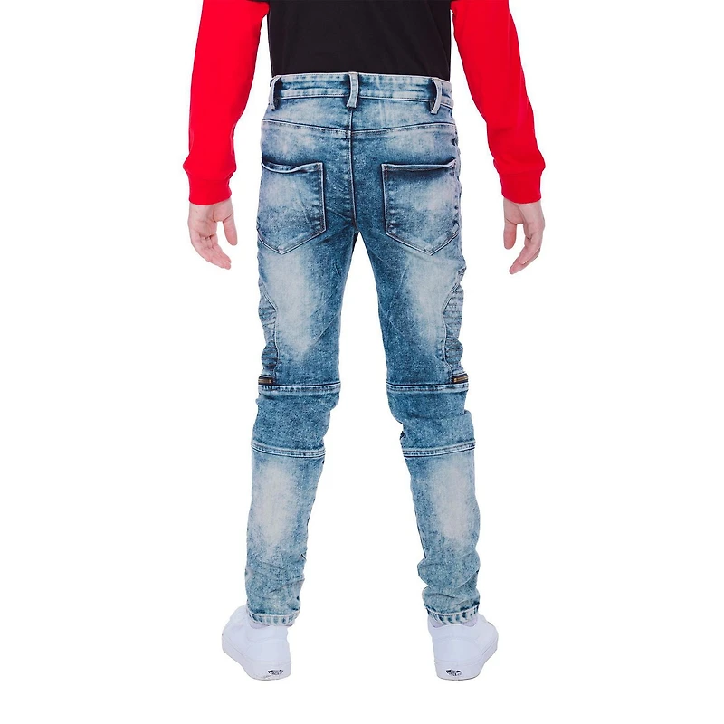 Garçon Mini Pop Jeans Style Urbain Bleu Denim Enfants