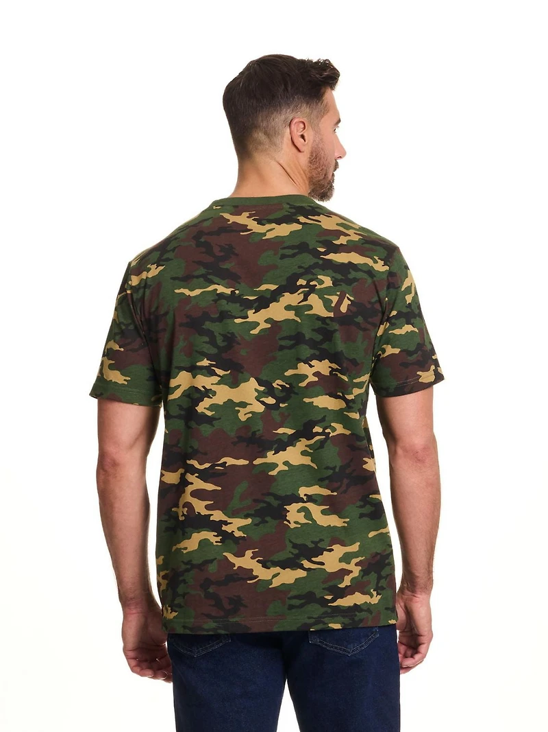 John Deere Men’s Camo Printed Logo Graphic Short Sleeve Tee