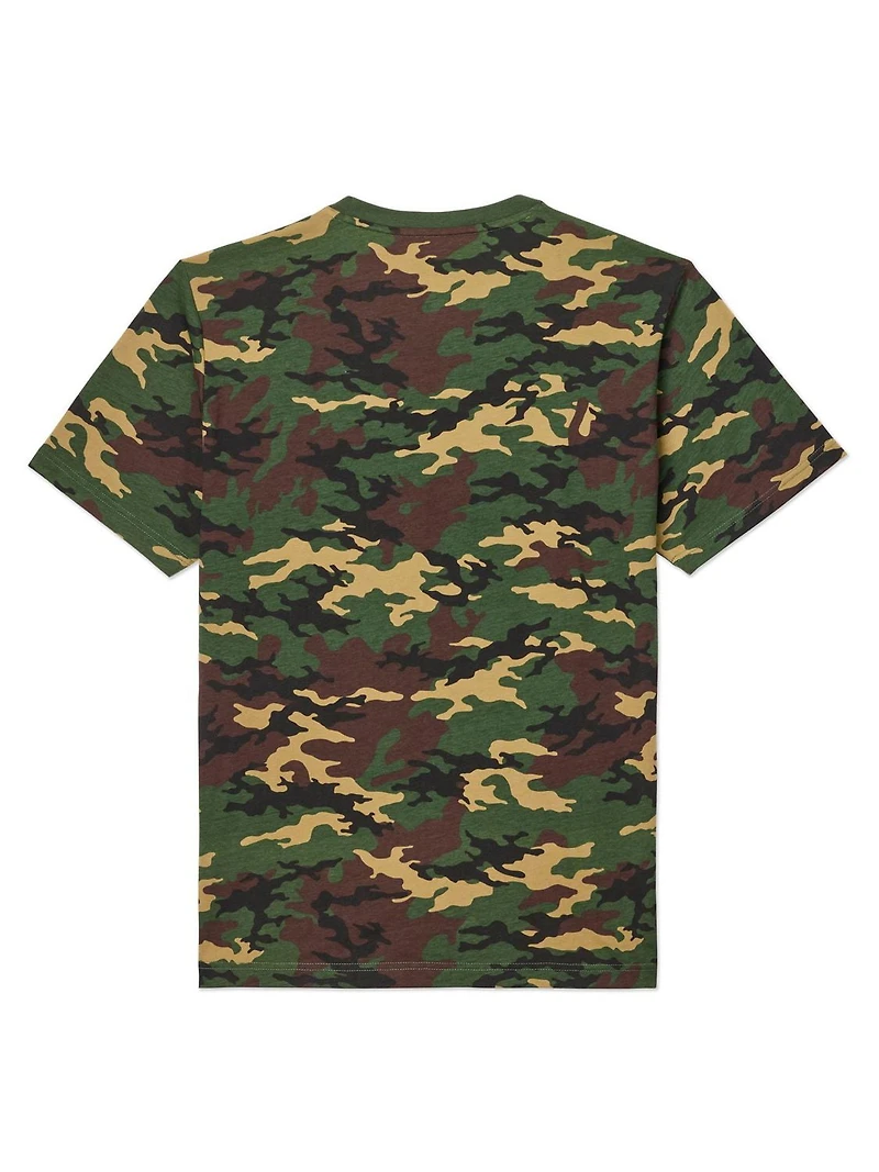 John Deere Men’s Camo Printed Logo Graphic Short Sleeve Tee