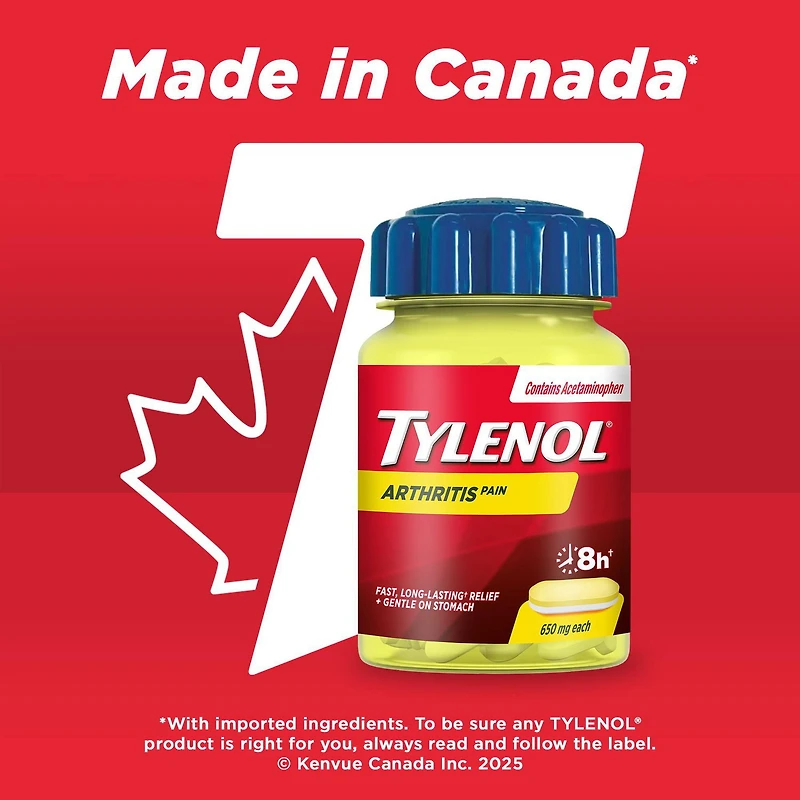 Tylenol Arthritis Pain Relief Acetaminophen 650mg Caplets, 50 Count