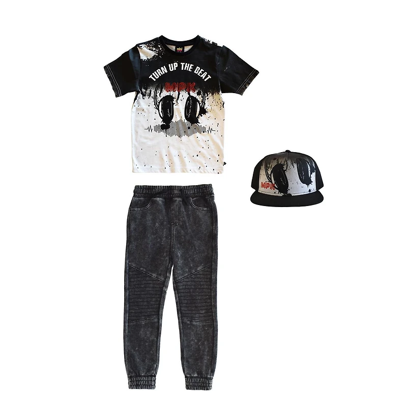 Garçon Mini Pop T-shirt Turn Up The Beat pour enfant