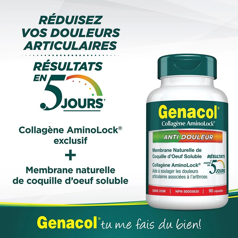Genacol® Pain Relief with AminoLock Collagen and Natural Eggshell Membrane, 90 capsules