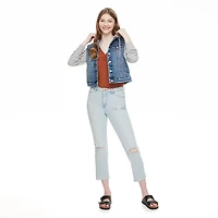 No Boundaries Women's Slim Crop Straight Pant