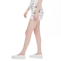 Short imprimé et effrangé à ceinture montée élastique No Boundaries pour femmes