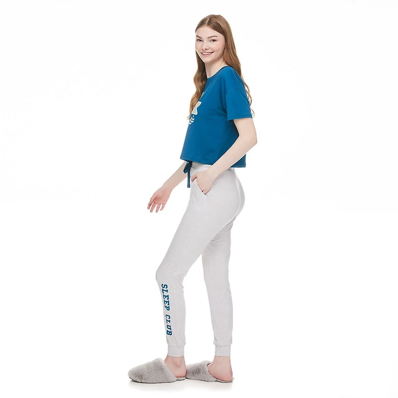 No Boundaries Women's Tee and Jogger 2-Piece Set, Sizes XS-XXL