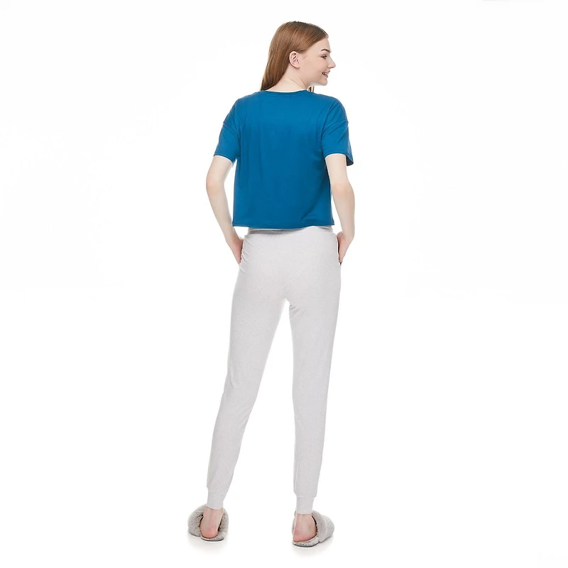 No Boundaries Women's Tee and Jogger 2-Piece Set, Sizes XS-XXL
