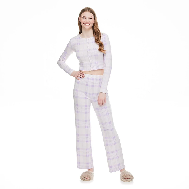 Ensemble 2 pièces avec cardigan et pantalon No Boundaries pour femmes