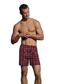 Boxeur tissé sans étiquettes de Hanes pour hommes, paq. de 3