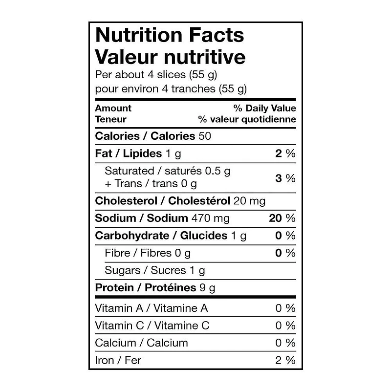 Olymel Shaved Black Forest Smoked Ham, Volume Quantity : 2 x 250 g